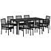 Set da Pranzo da Giardino in 9 Pezzi Polyrattan Nero - Foto miniatura 1