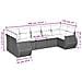 Set Divani da Giardino 7pz con Cuscini Grigio Chiaro Polyrattan - Foto miniatura 3