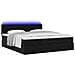Struttura Letto Pouf con Materasso Nero 180x200 cm in Velluto - Foto miniatura 3
