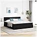 Struttura Letto Pouf con Materasso Nero 180x200 cm in Velluto - Foto miniatura 4
