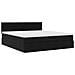 Struttura Letto Pouf con Materasso Nero 180x200 cm in Velluto - Foto miniatura 5