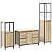 Set di Mobili per Bagno 3 Pezzi Rovere Sonoma Legno Ingegnerizzato - Foto miniatura 1