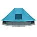 Tenda Tipi Familiare con tetto Blu 466 x 310 x 240 cm - Foto miniatura 6