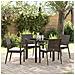 Set da Pranzo per Giardino 5 pcs Marrone Poly Rattan - Foto miniatura 2