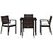 Set da Pranzo per Giardino 5 pcs Marrone Poly Rattan - Foto miniatura 7