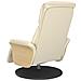 Poltrona Reclinabile con Poggiapiedi Crema in Similpelle - Foto miniatura 5