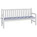 Cuscino per Panchina da Giardino Blu e bianco 180 x 50 x 4 cm - Foto miniatura 3