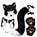 Set Costume Maschera Volpe Di Peluche - 4 Pezzi: Accessori Cosplay Halloween - Foto miniatura 1