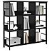 Libreria Rovere Nero 102 x 32 x 104,5 cm Legno multistrato - Foto miniatura 3