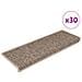 Tappeti Adesivi Scale Aspetto Sisal 30 pz 65x21x4cm Beige Scuro - Foto miniatura 1