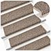 Tappeti Adesivi Scale Aspetto Sisal 30 pz 65x21x4cm Beige Scuro - Foto miniatura 6