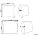 Set Di 2 Cuscini Lansium Cotone 30 X 50 Cm 45 X 45 Cm Bianco Trama Di Piante - Foto miniatura 2