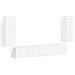 Set mobile TV 4 pz Bianco Lucido Legno ingegnerizzato - Foto miniatura 1