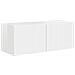 Set mobile TV 4 pz Bianco Lucido Legno ingegnerizzato - Foto miniatura 5