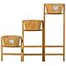 Supporto Con 3 Cesti In Legno Marrone 89x18x79h - Foto miniatura 2