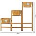 Supporto Con 3 Cesti In Legno Marrone 89x18x79h - Foto miniatura 4