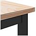 tavolo Naturale 100 x 50 x 77 cm Legno ingegnerizzato e acciaio - Foto miniatura 5