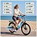 Bicicletta Elettrica 24 Pollici E-bike 250w Batteria 36v10ah Autononomia 30-60km Con Ripiani Su7- Beige - Foto miniatura 2