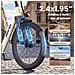 Bicicletta Elettrica 24 Pollici E-bike 250w Batteria 36v10ah Autononomia 30-60km Con Ripiani Su7- Beige - Foto miniatura 5