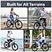 Bicicletta Elettrica 24 Pollici E-bike 250w Batteria 36v10ah Autononomia 30-60km Con Ripiani Su7- Beige - Foto miniatura 8