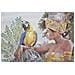 Dipinto Su Tela Kenda Orizzontale Con Donna E Pappagallo Tropicale - Foto miniatura 2