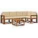 Set di divani con cuscino 6 pcs Naturale e Beige - Foto miniatura 1