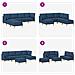 Set di divani modulari con spazio di archiviazione 6 pcs Blu - Foto miniatura 9