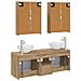 Set di Armadi da Bagno 5 pcs Rovere Artigianale - Foto miniatura 8