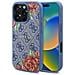 Indovina Custodia Blu Iphone 16 6.1 Con Motivo Floreale, Magsafe - Foto miniatura 1