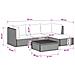 5 pz Set Lounge in Rattan con Cuscini GENDT Rattan naturale - Foto miniatura 4