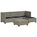 5 pz Set Lounge in Rattan con Cuscini GENDT Rattan naturale - Foto miniatura 5