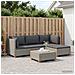 5 pz Set Lounge in Rattan con Cuscini GENDT Rattan naturale - Foto miniatura 9