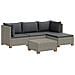 5 pz Set Lounge in Rattan con Cuscini GENDT Rattan naturale - Foto miniatura 1