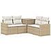 Set di divani 5 pz Beige e Bianco Crema - Foto miniatura 1