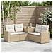 Set di divani 5 pz Beige e Bianco Crema - Foto miniatura 8