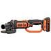 BLACK+DECKER BCG720N-XJ Smerigliatrice Senza Batterie125/115mm, Arancio / Nero - Foto miniatura 1
