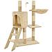 Albero Per Gatti Con Tiragraffi In Sisal 138 Cm Beige - Foto miniatura 2