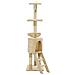 Albero Per Gatti Con Tiragraffi In Sisal 138 Cm Beige - Foto miniatura 3
