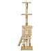 Albero Per Gatti Con Tiragraffi In Sisal 138 Cm Beige - Foto miniatura 3