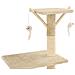 Albero Per Gatti Con Tiragraffi In Sisal 138 Cm Beige - Foto miniatura 6