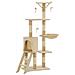 Albero Per Gatti Con Tiragraffi In Sisal 138 Cm Beige - Foto miniatura 1