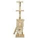 Albero Per Gatti Con Tiragraffi In Sisal 138 Cm Beige - Foto miniatura 7