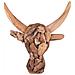 Figura Decorativa Legno Chiaro Bull Head - Foto miniatura 1