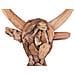 Figura Decorativa Legno Chiaro Bull Head - Foto miniatura 5