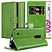 Custodia Compatibile Con Lg K10 2016 In Verde Erbe - Coperchio Protettiva Con Chiusura Magnetica, Funzione Stand E Tasca Per Le Carte - Foto miniatura 4