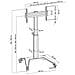 Carrello Espositore Per Ufficio, 37 ""-70"", 70 Kg, Bianco - Foto miniatura 4
