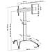 Carrello Espositore Per Ufficio, 37 ""-70"", 70 Kg, Bianco - Foto miniatura 9