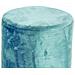 Pouf Salotto Camera Rotondo Imbottito Modello Cilindro Velvet In Tinta Unita Pouf Petrolio - Foto miniatura 5