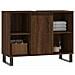 Armadietto Bagno Rovere Marrone 80x33x60cm In Legno Multistrato - Foto miniatura 2
