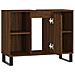 Armadietto Bagno Rovere Marrone 80x33x60cm In Legno Multistrato - Foto miniatura 8